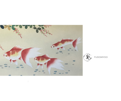 Kakemono Poisson Rouge Peinture Japon