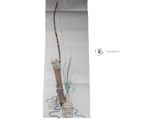 Peinture Soie Kyudo Arc Carquois